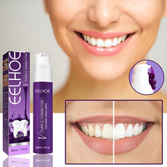 EELHOE v34 purple toothpaste, beautiful teeth, removes stains, prevents pigmentation, yellow teeth, cleans and whitens teeth