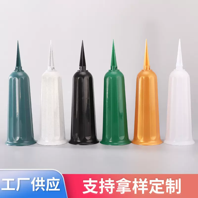 跨境塑料花架地面墓地花瓶带尖头可拆卸纪念花盆装饰锥形花瓶厂家