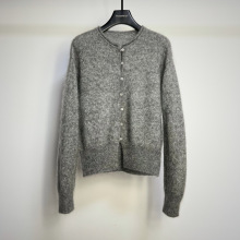 【CP】设计师女装专柜正品单排扣下摆开叉马海毛开衫软糯针织毛衣