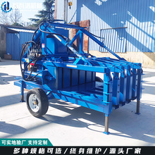 可移动芦苇打包机 卧式治沙草稻草打包机 柴油动力芦苇打捆机和田