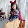 Small princess costume, dress, demi-season velvet trench coat, skirt, halloween