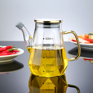 Borosilicate glass Oiler kitchen household Diamond-type household seasoning bottle liquid soy sauce vinegar bottle oiler