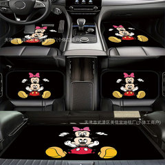 現物TEMU自動車5点セット汎用耐摩耗性耐汚れ自動車の足マットのトランクマットの物置マットのラベル代発