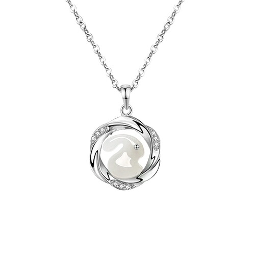 Jingdong Tmall Chinese Style Jade Rabbit Necklace Pendant Women's Character Personalized Clavicle Chain Cute Internet Celebrity Pendant Jewelry