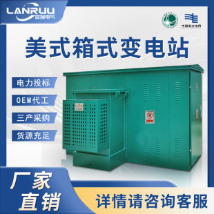 Lanrui 10Kv American Box Pre-Assembled Box Substation 800Kva Outdoor Box American Substation Manufacturers