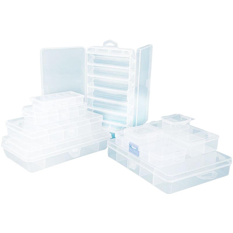Nueva caja de plástico Luya 5 rejilla Luya caja de cebo caja de accesorios de plástico transparente caja de gancho de hierro caja de almacenamiento de doble capa