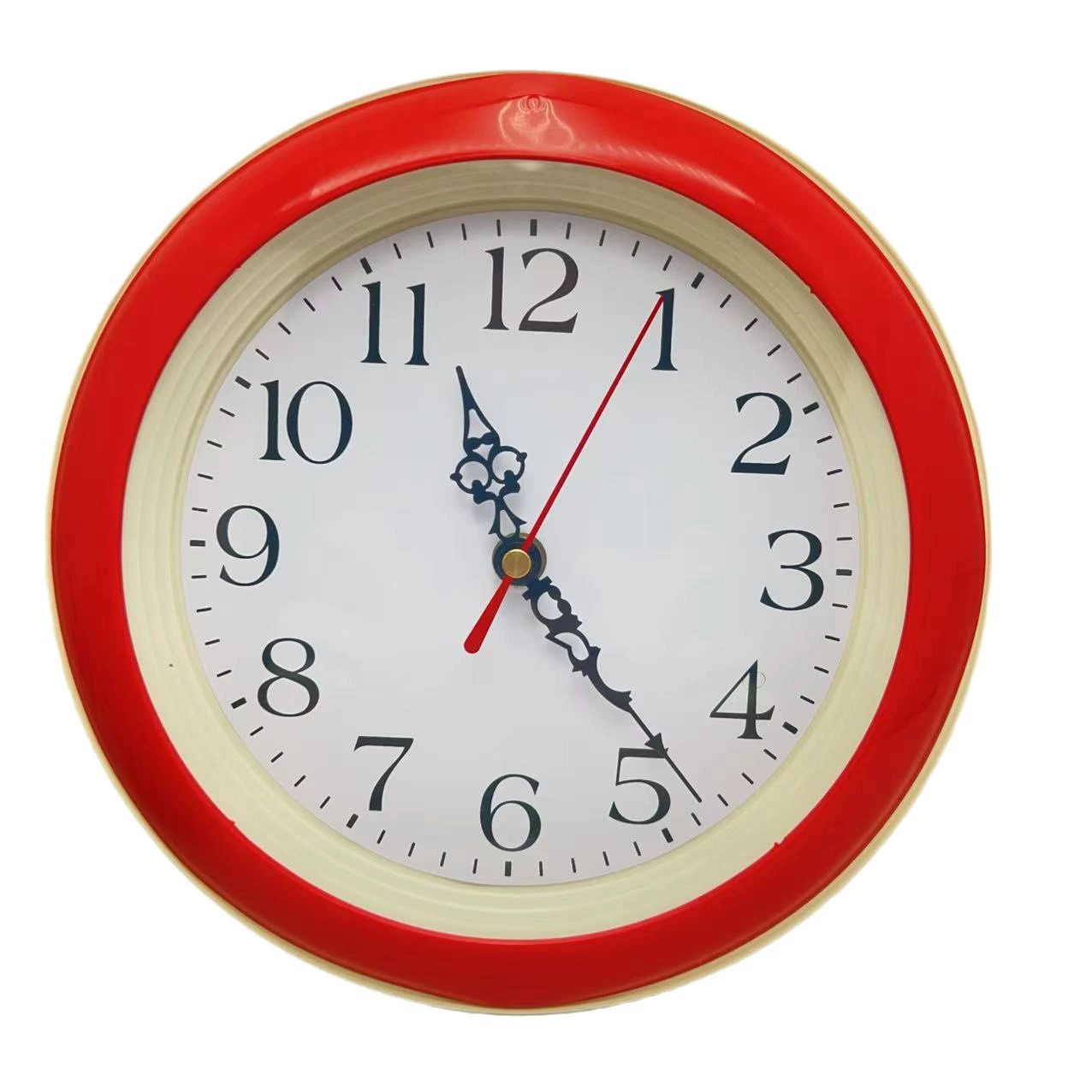 Plastic wall quartz watch, wholesale, simple and elegant design