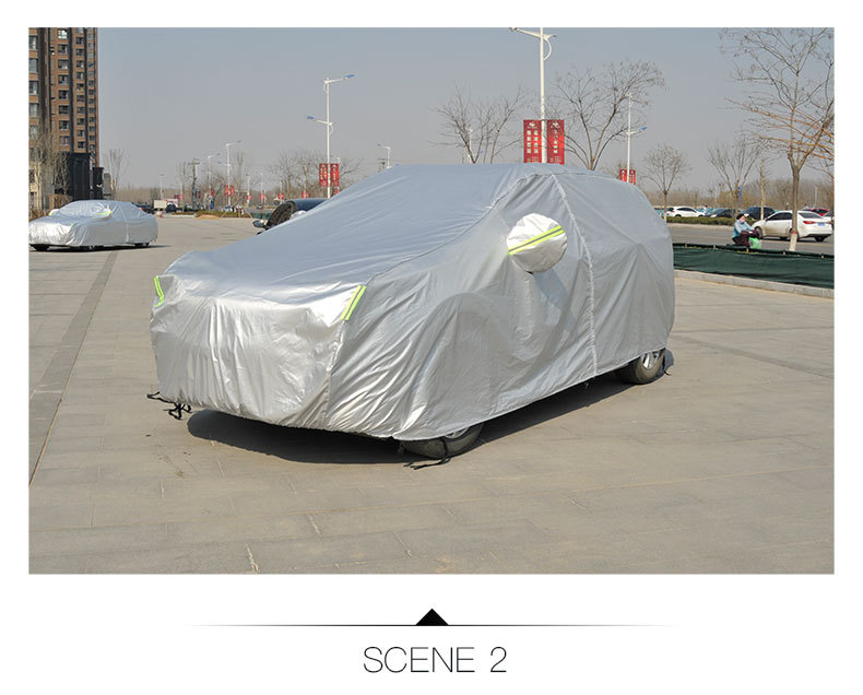 In-Stock Oxford Cloth Car Cover with Fleece Lining, Sunshade, Thickened Car Cover, Full Cover, Sun Protection, Rainproof Car Cover