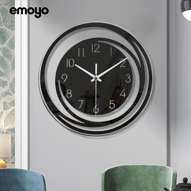 AliExpress transfronteriza Venta caliente Nueva simple reloj de pared de la sala de estar decoración atmosférica Reloj de pared digital Reloj mudo de suspensión