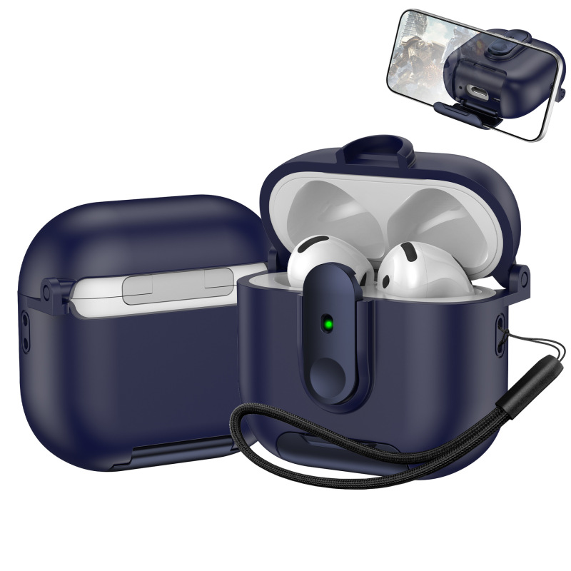 Airpods 4 ヘッドフォンケース Airpods Pro2 保護ケース一体型スタンドヘッドフォンケース 2/3 ユニバーサルに適しています。|undefined