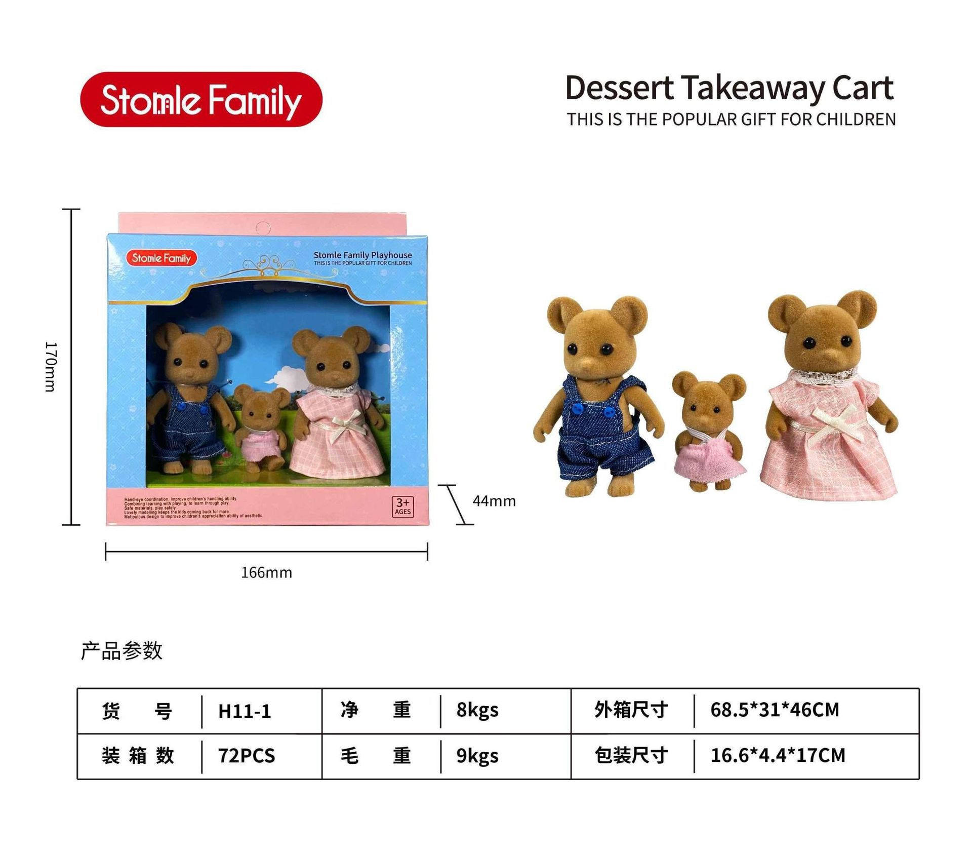 세 마리의 갈색 쥐