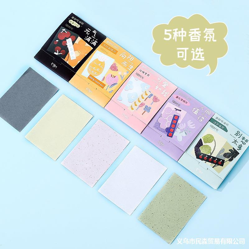 Cartoon Oil absorbing paper summer refreshing Oil control Make up Green Tea Bamboo charcoal Flax Suction Facial tissue men and women face Suction