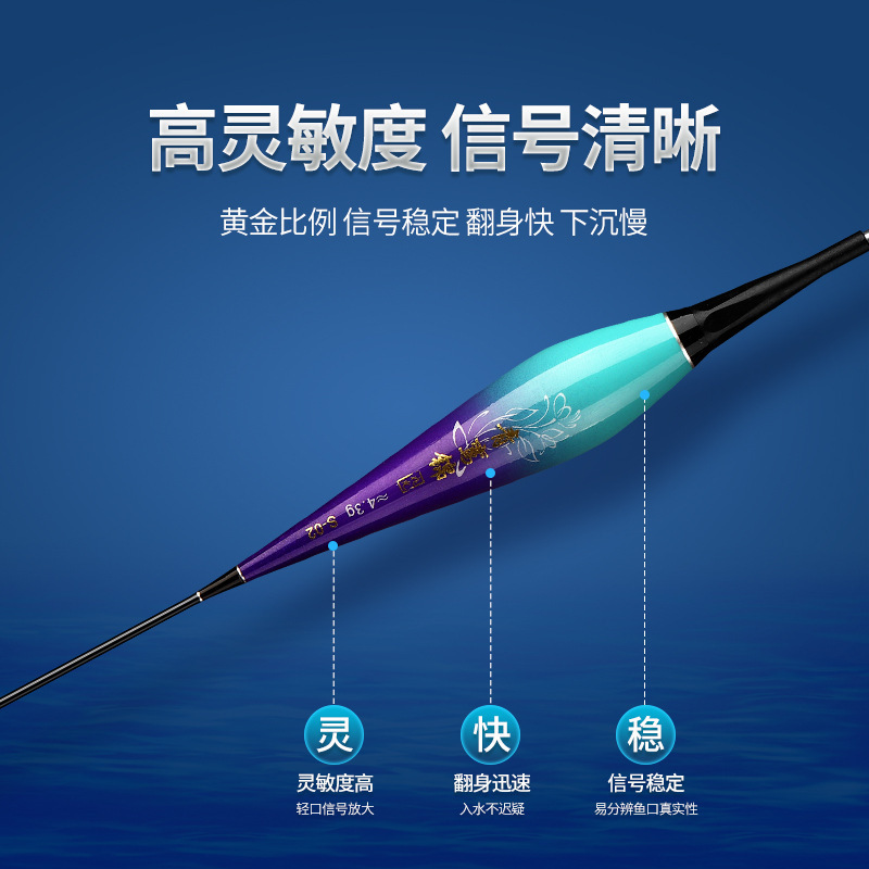 Dayu Electronics 昼夜両用高感度太字目立つバイトフック色が変わるアオモリと鯉の浮き釣り用発光フロート|undefined