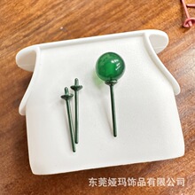 DIY生物瓷耳针养耳洞防堵针洗睡免摘耳饰隐形陶瓷耳棒耳塞养饰品