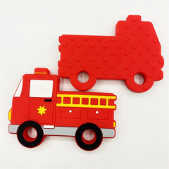 Manufacturer supplies silicone fire truck beads, baby teeth grinding and chewing, baby teether, DIY jewelry accessories