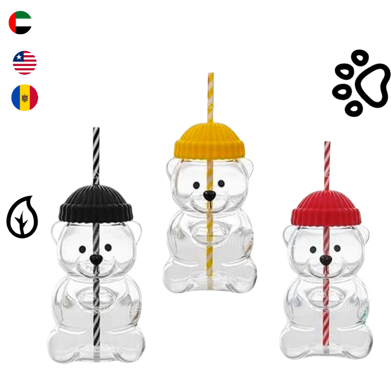 跨境爆款小熊造型杯Glass Bear Cup Limited Edition玻璃咖啡星杯