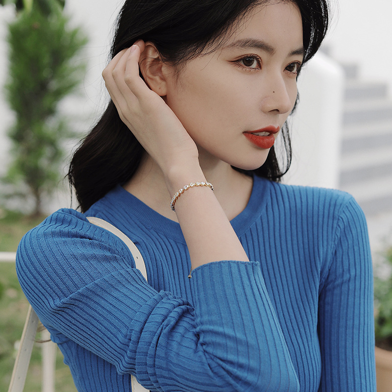 Fashion Geometric Artificial Gemstones Alloy Wholesale Chain & Link Bracelets display picture 1