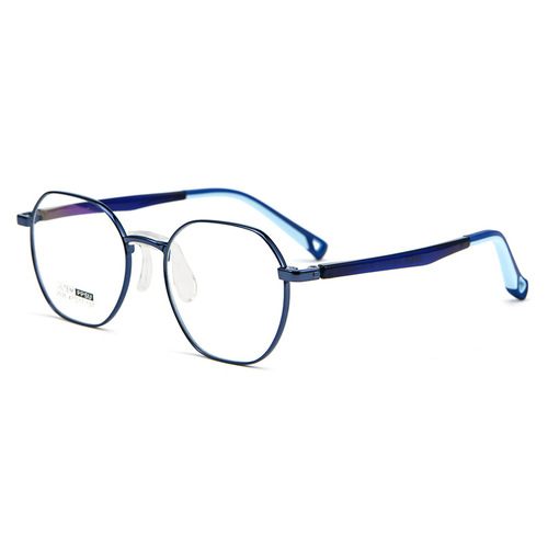 丹阳眼镜2535A多边形小孩近视眼镜框男生金属镜架超轻TR90眼镜架