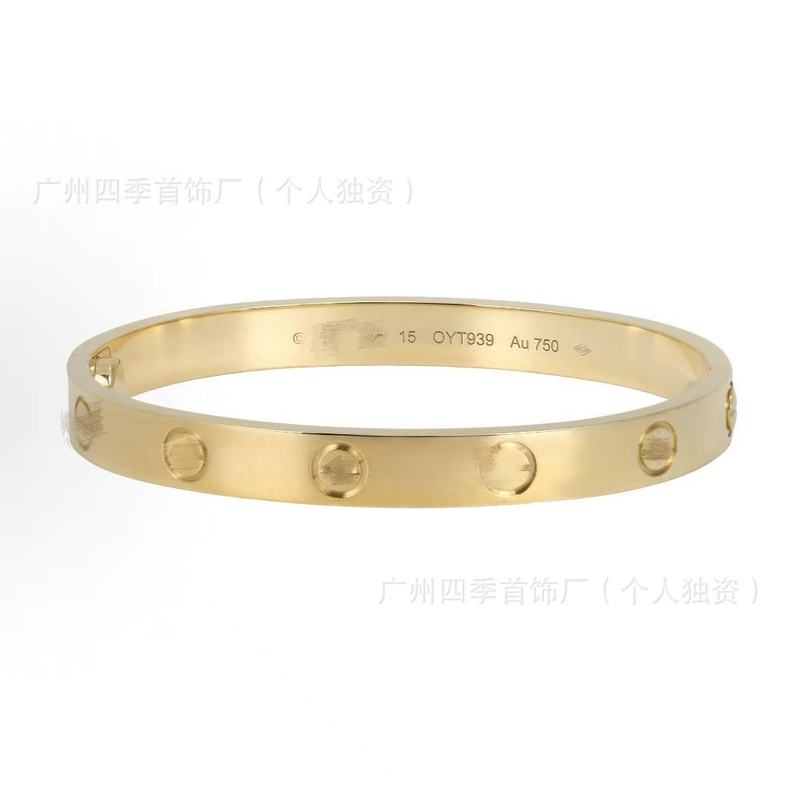高版卡家经典LOVE满天星手镯CNC男女手环玫瑰金厚镀18K金满钻V金|undefined
