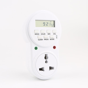 Type light timing socket intelligent multi-function timer European standard German cycle timing switch Vietnam India factory