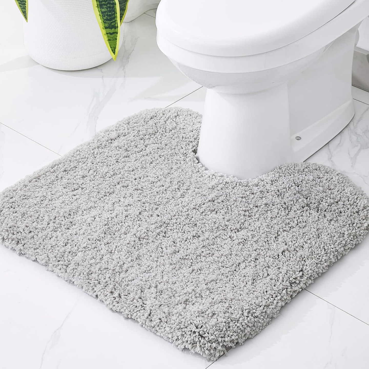 Alfombra de suelo de baño, alfombra de absorción de agua de baño, alfombra de entrada de baño, alfombra antideslizante, alfombra de pies, inodoro de baño, alfombra en forma de U