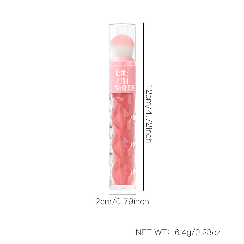 USHAS venta caliente transfronteriza larga duración sin maquillaje vitalidad natural con cepillo líquido rubor líquido