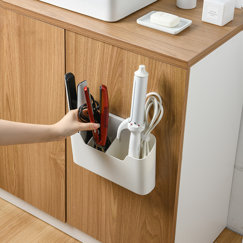 Caja de almacenamiento montada en la pared separada rack de almacenamiento de baño montado en la pared caja de almacenamiento de pared de múltiples rejillas de baño sin perforaciones