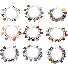 跨境卡通动漫漫威死侍手链万圣节配件手链史迪仔蜘蛛侠手链批发