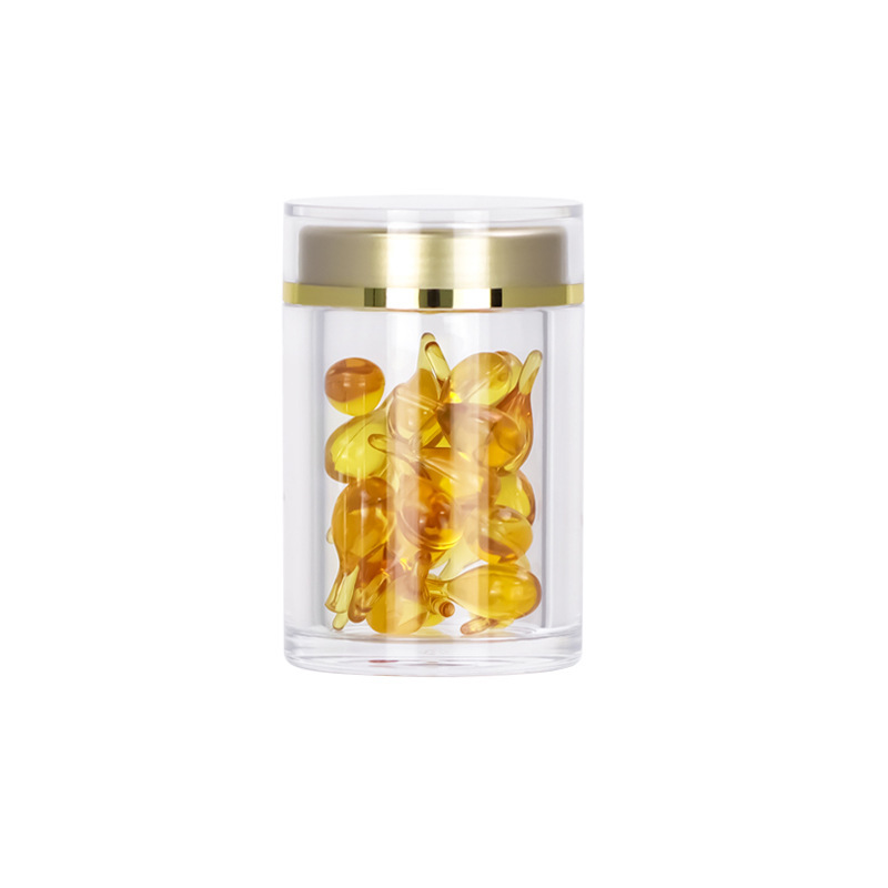 新款高档亚克力瓶保健品包装瓶胶囊透明食品密封渐变100ml包装瓶|undefined