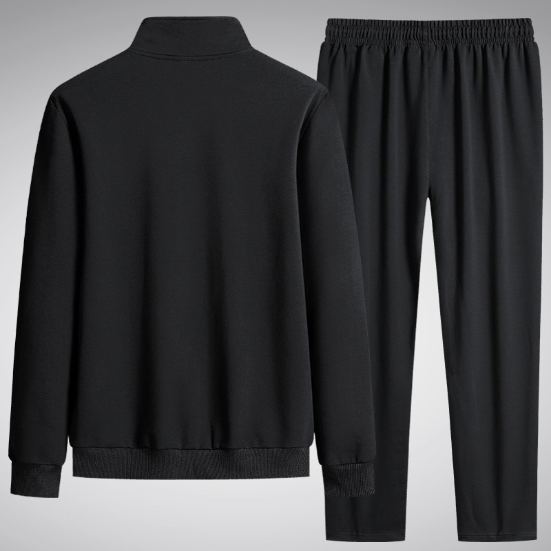 Trajes casuales de algodón transfronterizos primavera y otoño hombres nuevos suéter suelto de mediana edad hombre de cuello grande ropa deportiva
