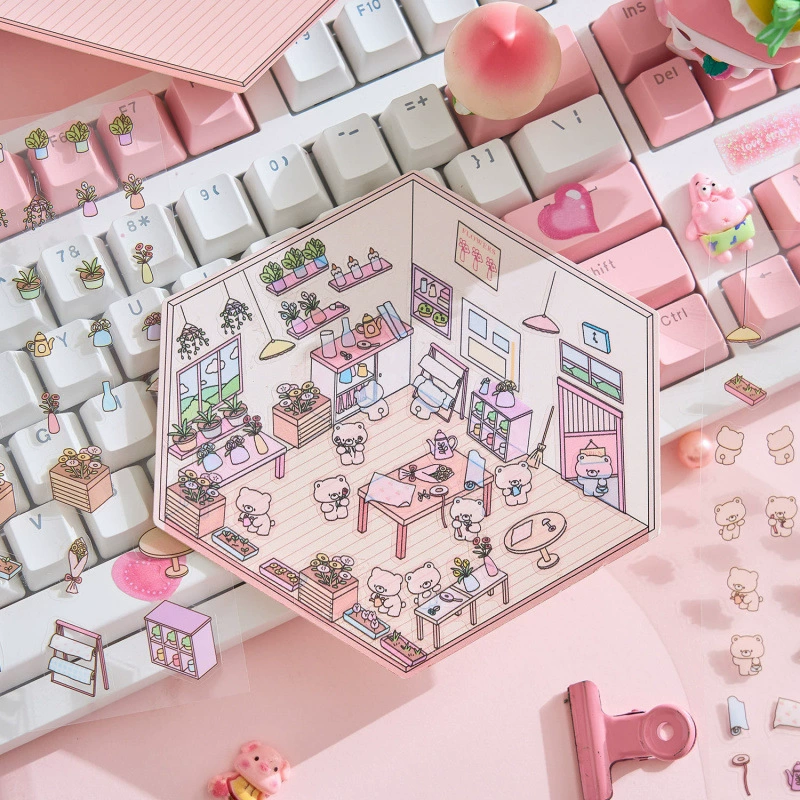 Стикер, система хранения, трехмерная хижина, 3D, планировщик