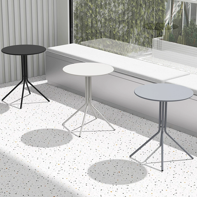 Скандинавский минималистский кофейный столик молочный чайный магазин кованый журнальный столик на балконе