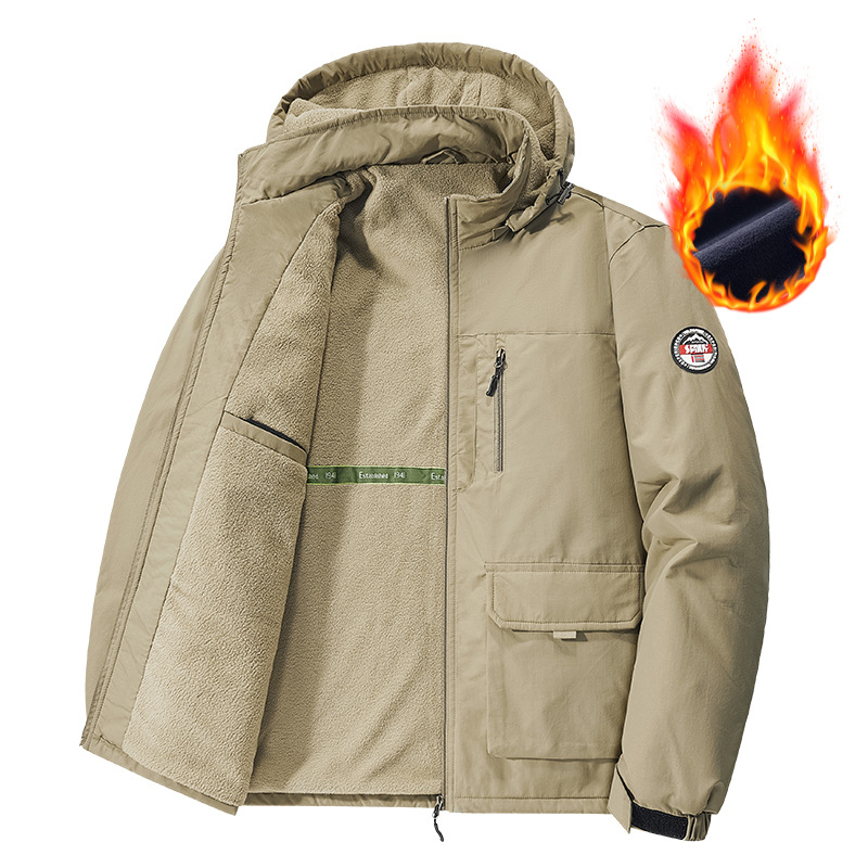 Capa de algodón de invierno chaqueta de hombre otoño y invierno nuevo tamaño de moda chaqueta de algodón de lana chaqueta de invierno chaqueta de algodón