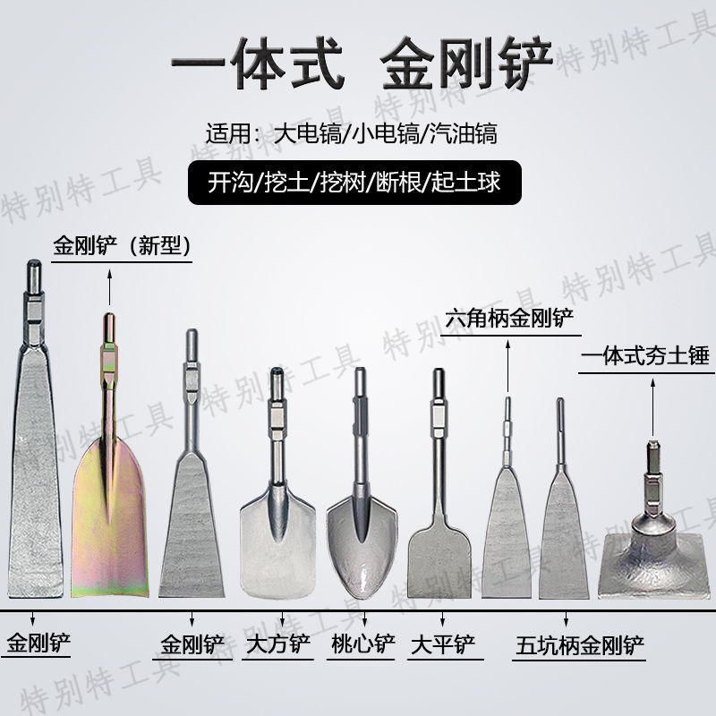 65A大电镐油镐一体金刚铲栽挖树开沟挖土球夯土板起苗95桃心铲