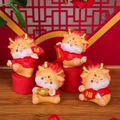 瑞龍呈運國潮龍年吉祥物擺件潮玩盲盒周邊手辦車擺飾品新春禮品