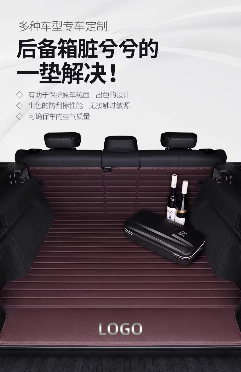 Applicable to BMW x3 5 series 3 series x5 x 1 530 I 3 325li 525 x 7 trunk mat can be fixed LOGO