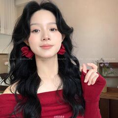 美拉德复古网纱豹纹圈圈耳环女款高级感轻奢耳圈绝美独特夸张耳饰