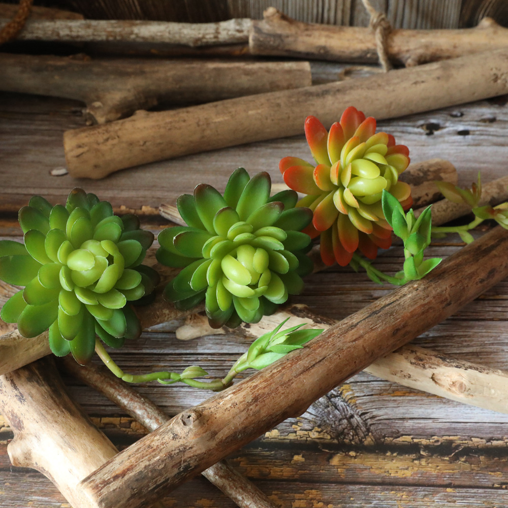 Home decoration flower water lily succulent plant manufacturer artificial flower wedding flower wall plant wall artificial flower MW17693