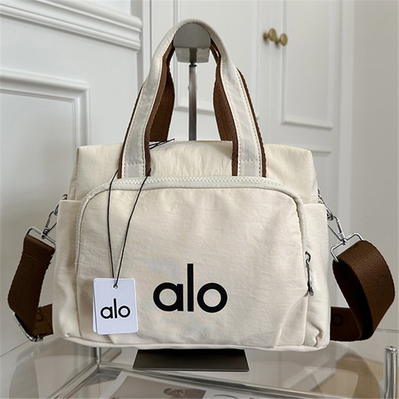 Alo Yoga Yoga Sports Fitness Handbag Outdoor Travel Shoulder Bag Large Capacity Cosmetics Bag Short-Distance Work Clothing