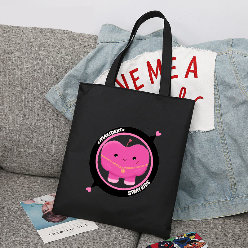 Niños calmados maxident periférico impreso lienzo bolso de hombro estudiante bolsa de compras portátil comercio exterior global