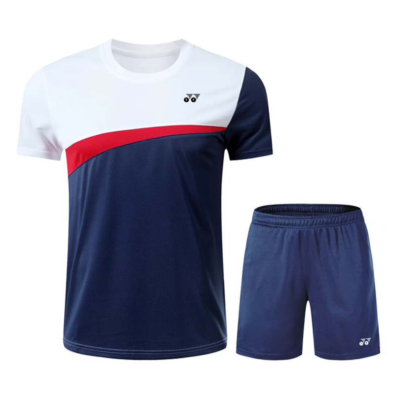 Sports Badminton Suit YY Moisture Absorption Breathable Men's and Women's suit Volleyball Training Jersey Quick-drying Table Tennis Suit T-shirt