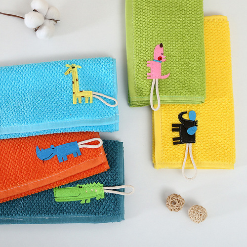 Cotton Towel Baby Child Adult Small Towel Facial Wipes Soft Absorbent Facial Towel Kindergarten Cartoon Children's Towel 