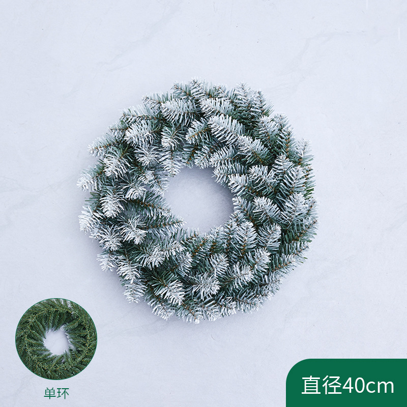 30/40/45/50/60CM centro comercial ventana del hotel Navidad Círculo Guirnalda DE LA ROTA De La guirnalda de Navidad transfronteriza