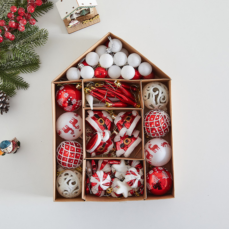 Weihnachtsschmuck-Set – Hängende Haus- und Schachteldekorationen mit Weihnachtsmann-, Astronauten- und Süßigkeitenmotiven für Baum- und Partydekoration_voghion.com