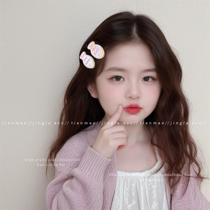 Pequeño pez de color clip para el cabello de la mujer adorable clip para el cabello de pestaña lateral dulce multifacé frente rotura clip para el cabello de boca de pato