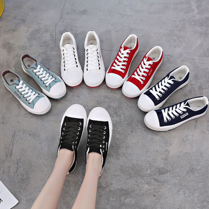 2026 New Korean Style Solid Color Casual Low-Top Canvas Women's Shoes Lightweight Flat Shoes Trendy 8899 Running Shoes 2026 New Korean Style Solid Color Casual Low-Top Canvas Women's Shoes Lightweight Flat Shoes Trendy 8899 Running Shoes