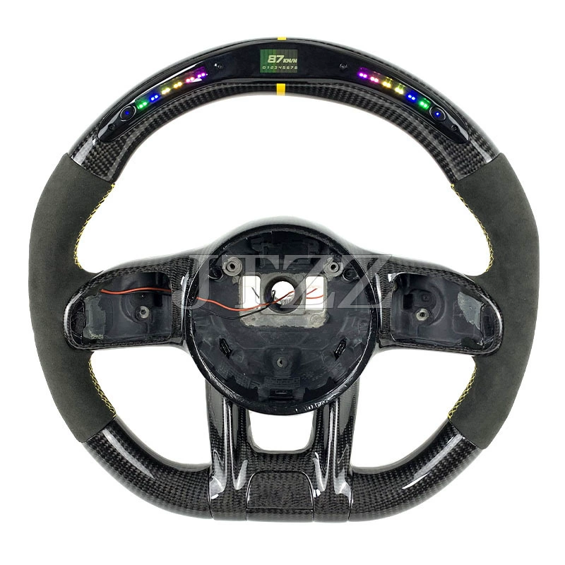 Подходит для Mercedes‑Benz AMG W205 W204, старые и новые, с LED и меховой отделкой, карбоновый руль