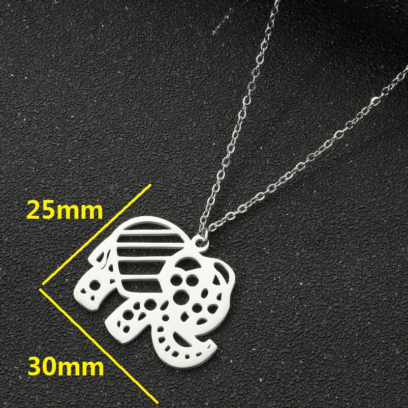 15g Weight PVD Coated Gold Plating Process 18K Gold, Real Gold Plated Plating Material Wholesale Jewelry Simple Style Fox Snake Elephant 201 Stainless Steel 18K Gold Plated Plating Hollow Out Stainless Steel Necklaces