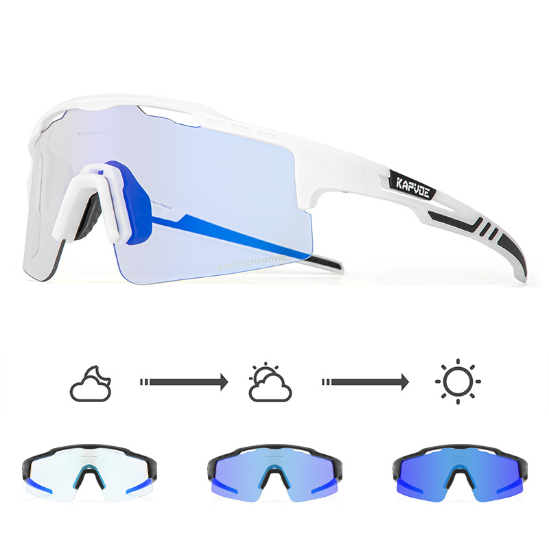 Gafas de Ciclismo Fotocromáticas de TR90, Fotocromático, A prueba de viento, para Ciclismo