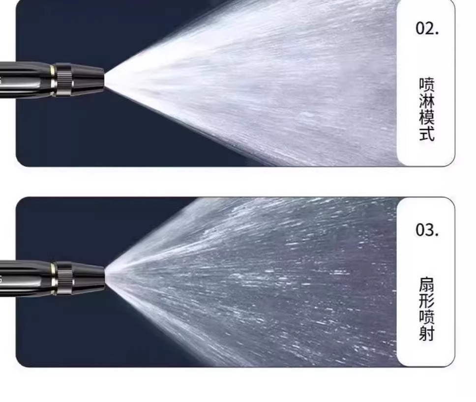 Car Wash Water Gun Nozzle, High-Pressure Water Gun for Home Use, Washing, Watering Flowers and Vegetables, Hose with Pressure-Boosting Soft Pipe Nozzle